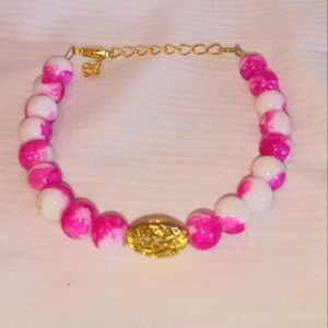 Homemade adjustable bracelet size 7 half inches to 8 half inches.